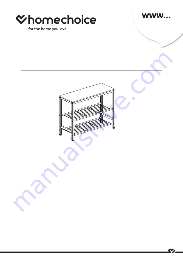 homechoice Cesta Shoe Bench and Shelf Assembly Instruction Download Page 1