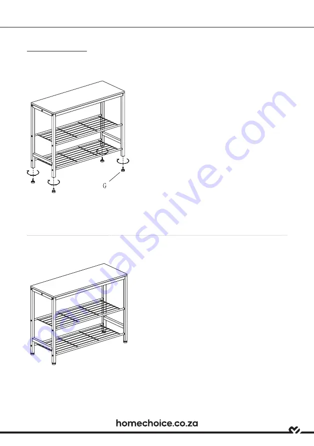 homechoice Cesta Shoe Bench and Shelf Assembly Instruction Download Page 4