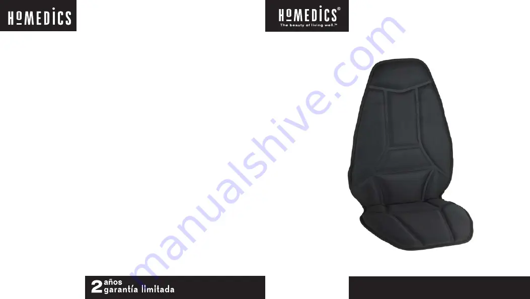 HoMedics BackComfort BK-250 Instruction Manual And  Warranty Information Download Page 1