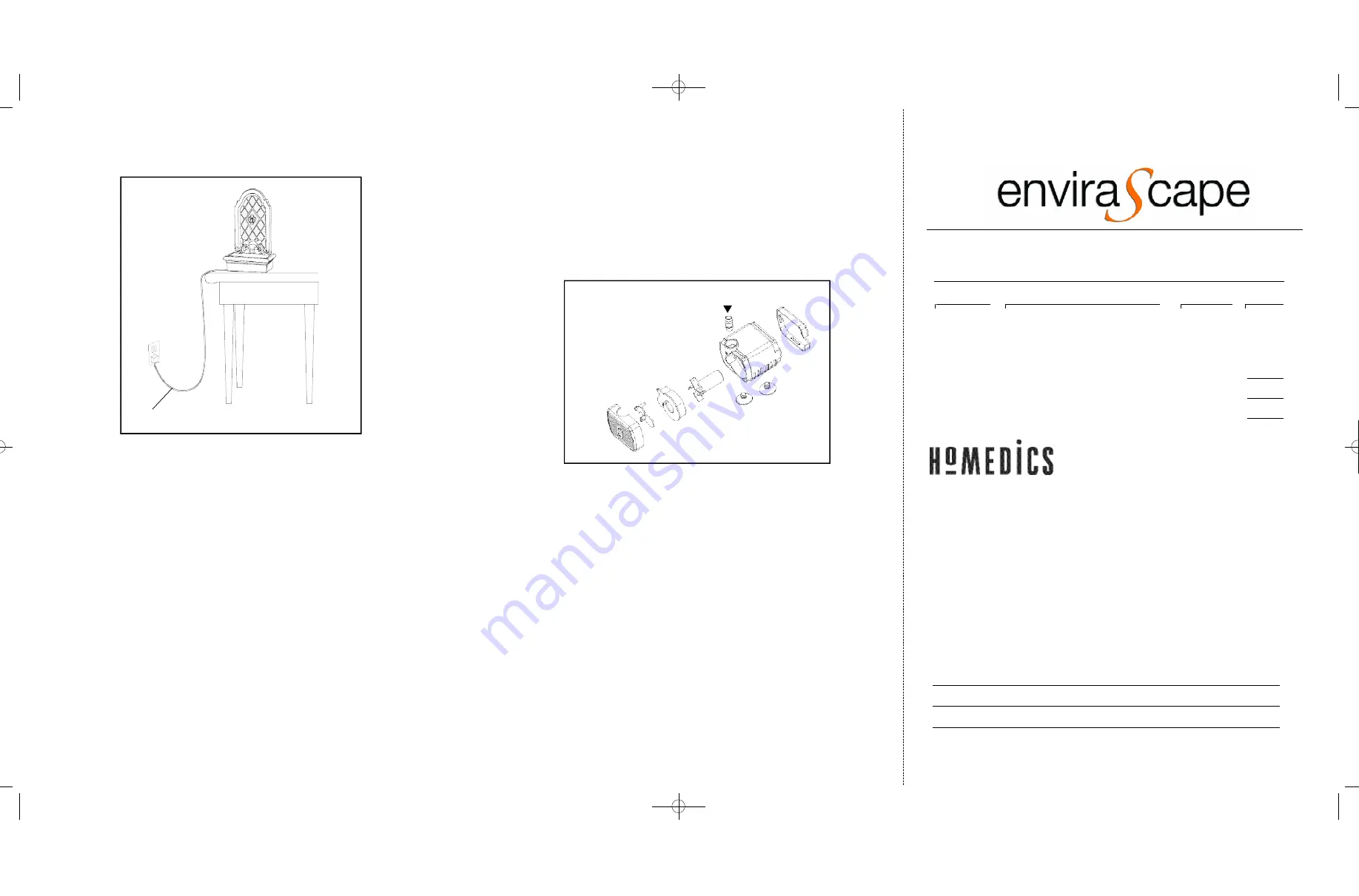 HoMedics enviraScape ITALIAN GARDENS WFL-ITL Instruction Manual And  Warranty Information Download Page 8