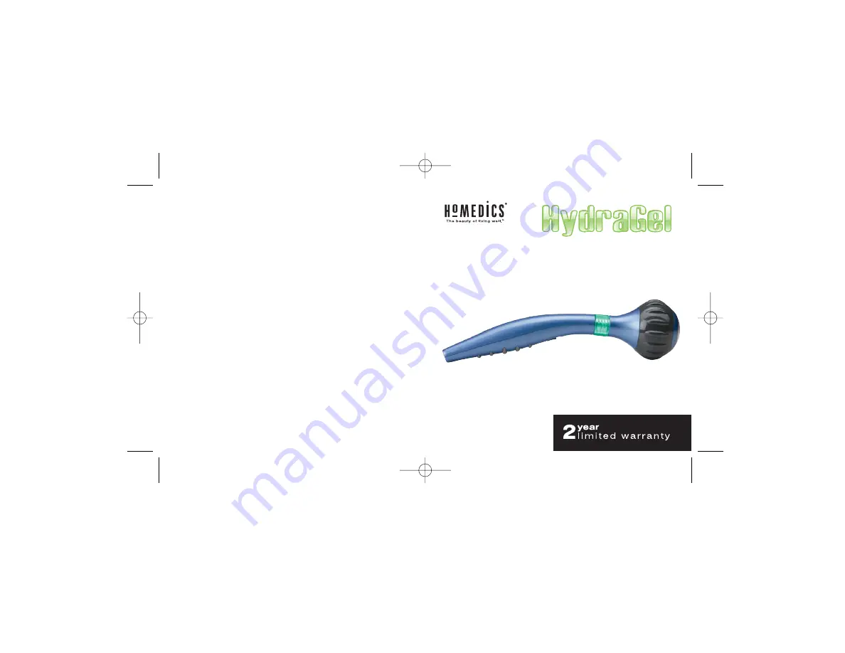 HoMedics HydraGel HG-1 Instruction Manual And  Warranty Information Download Page 1