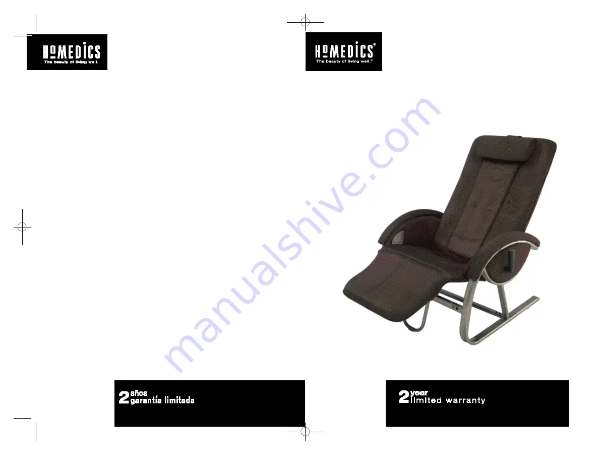 HoMedics Shiatsu AntiGravity Recliner AG-3000 Instruction Manual And  Warranty Information Download Page 1