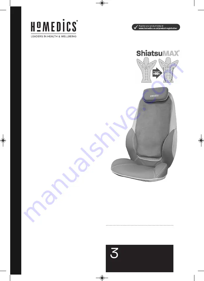 HoMedics ShiatsuMAX CBS-1000-EU Instruction Manual Download Page 1