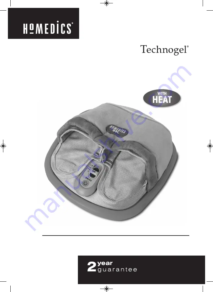 HoMedics Technogel FM-SGAH-GB Instruction Manual Download Page 1