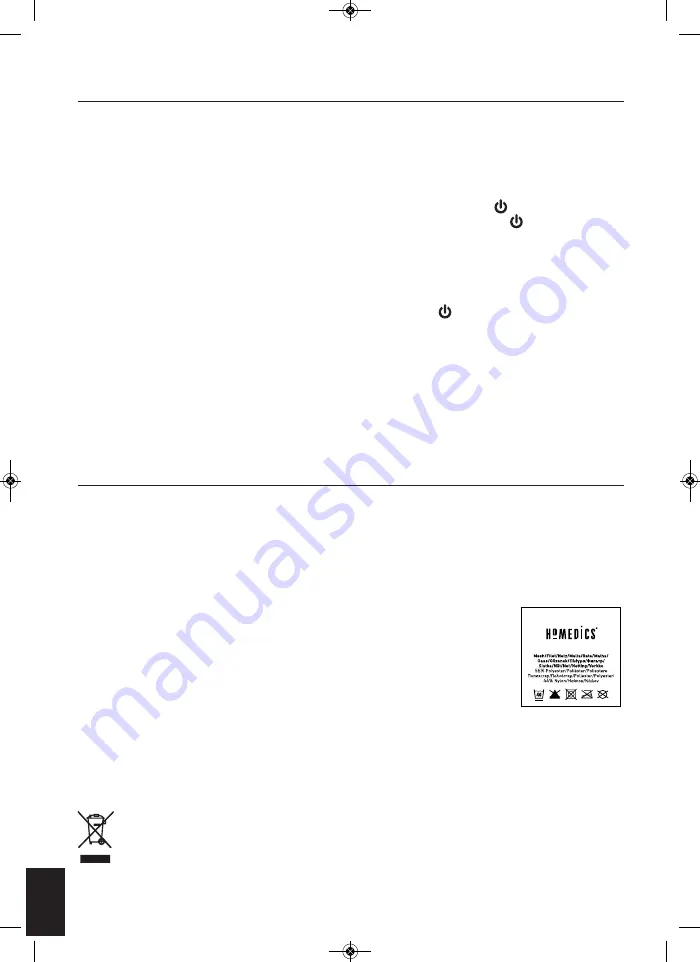 HoMedics Technogel FM-SGAH-GB Instruction Manual Download Page 34