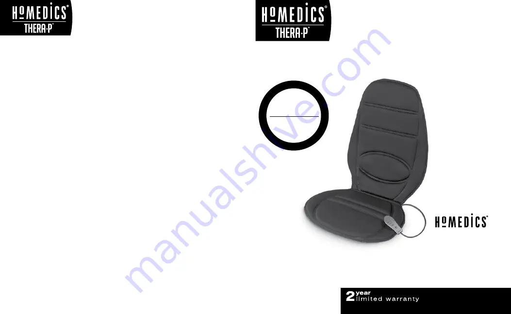 HoMedics THERA-P BKP-112-THP Instructions For Use Manual Download Page 1