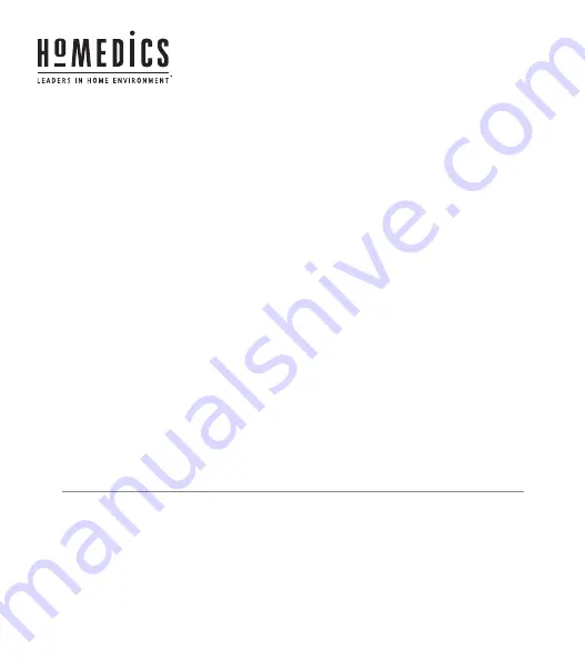 HoMedics TOTAL CLEAN AP-DT10 Instruction Manual And  Warranty Information Download Page 12