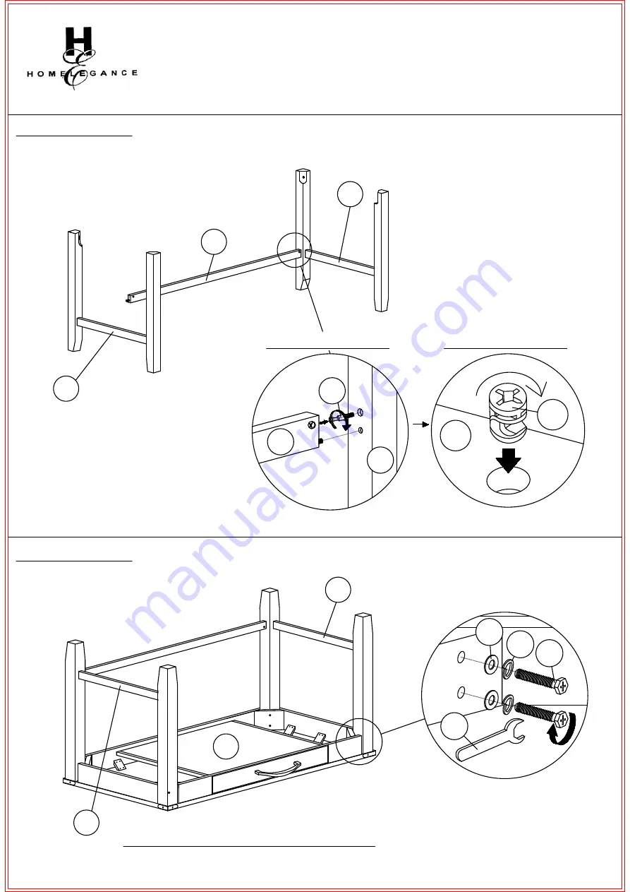 Homelegance 2042-16 Assembly Instruction Download Page 2