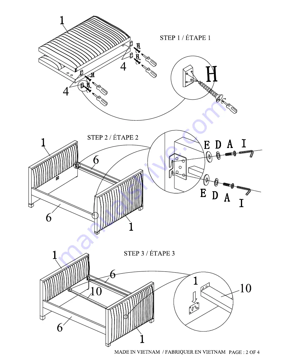 Homelegance 4986-A Assembly Instruction Download Page 2