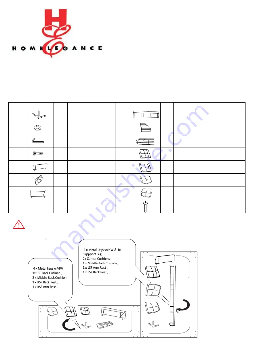 Homelegance 8378WHT-L LSF Скачать руководство пользователя страница 1