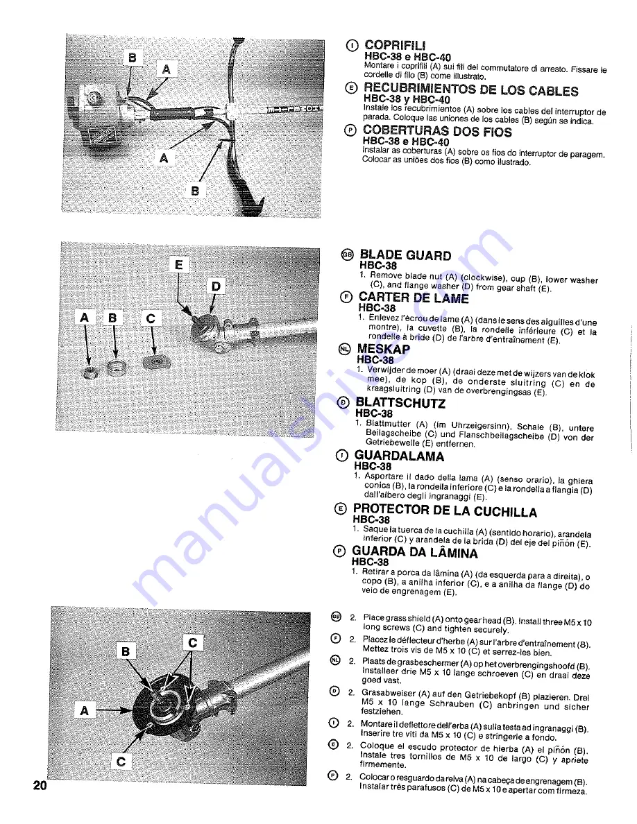 Homelite HBC-38 Owner'S Manual Download Page 20