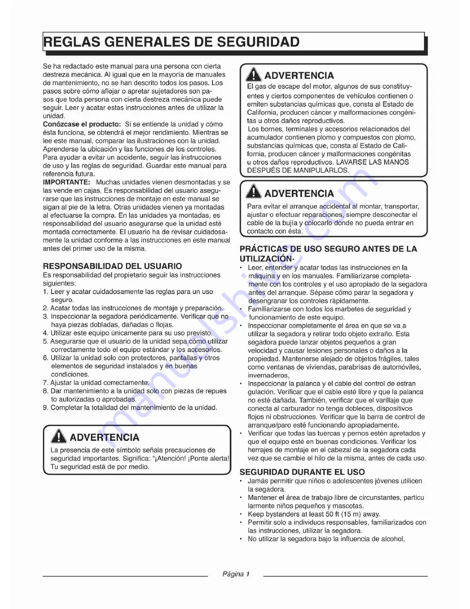 Homelite UT13144 Operator'S Manual Download Page 29