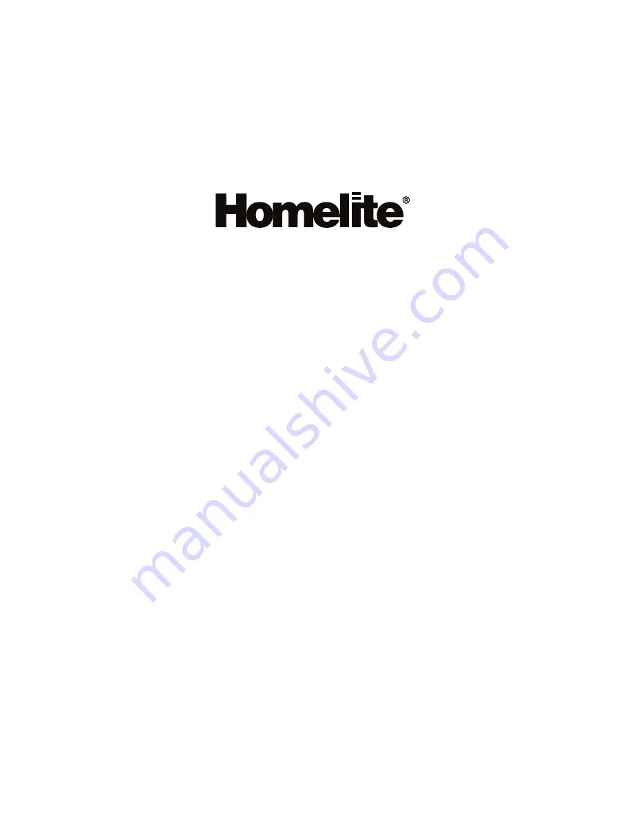 Homelite UT32601 Replacement Parts List Manual Download Page 1