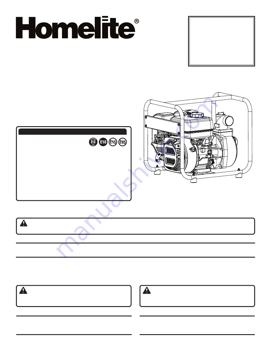 Homelite UT40520 Operator'S Manual Download Page 1