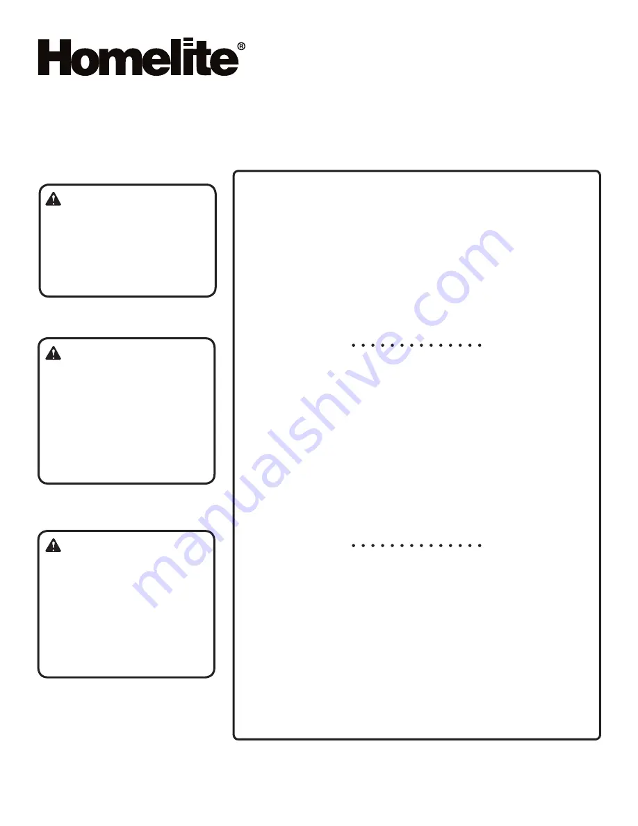 Homelite UT40530 Operator'S Manual Download Page 64