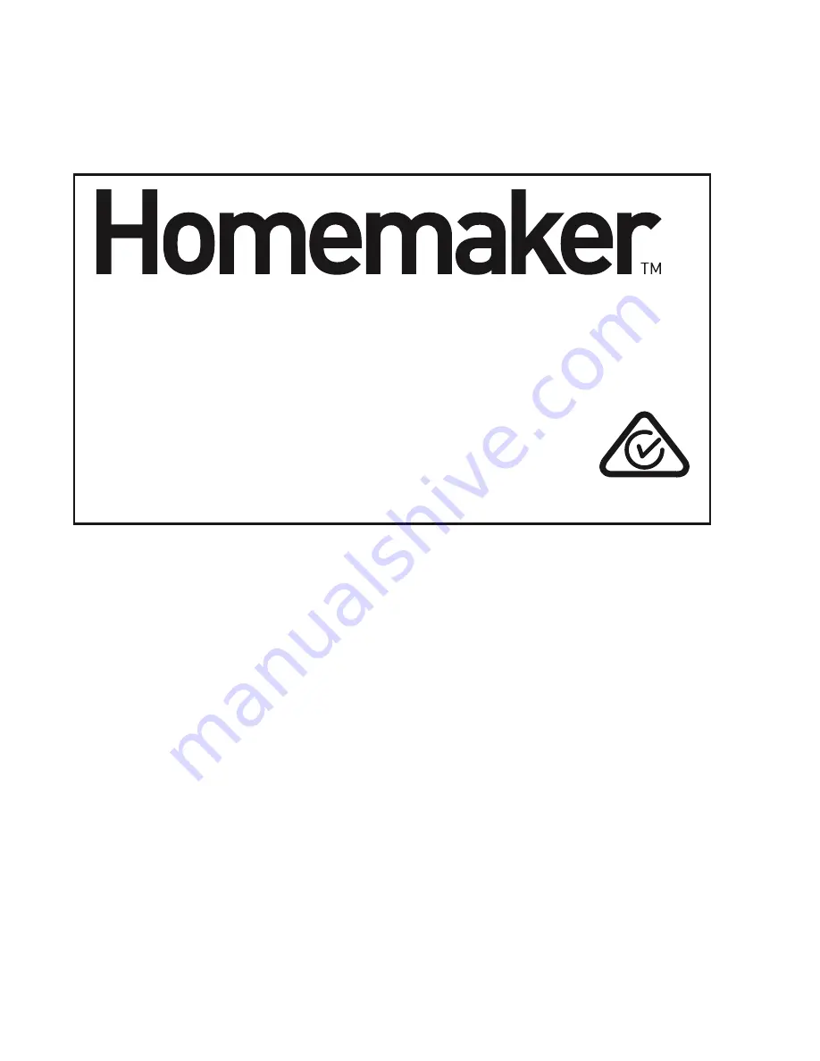 Homemaker HMTOH20 Скачать руководство пользователя страница 8