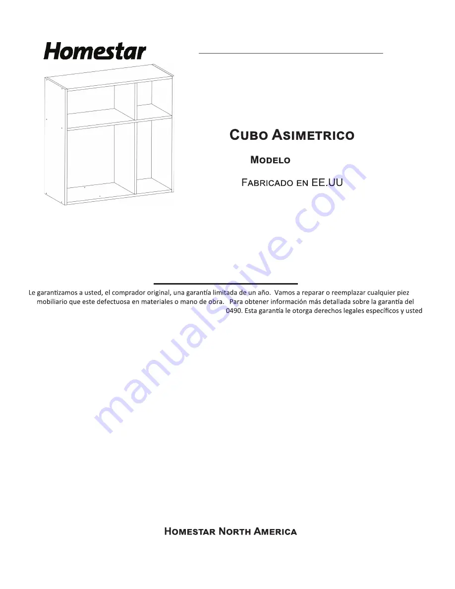 Homestar Asymmetrical Cube 208609 Скачать руководство пользователя страница 20