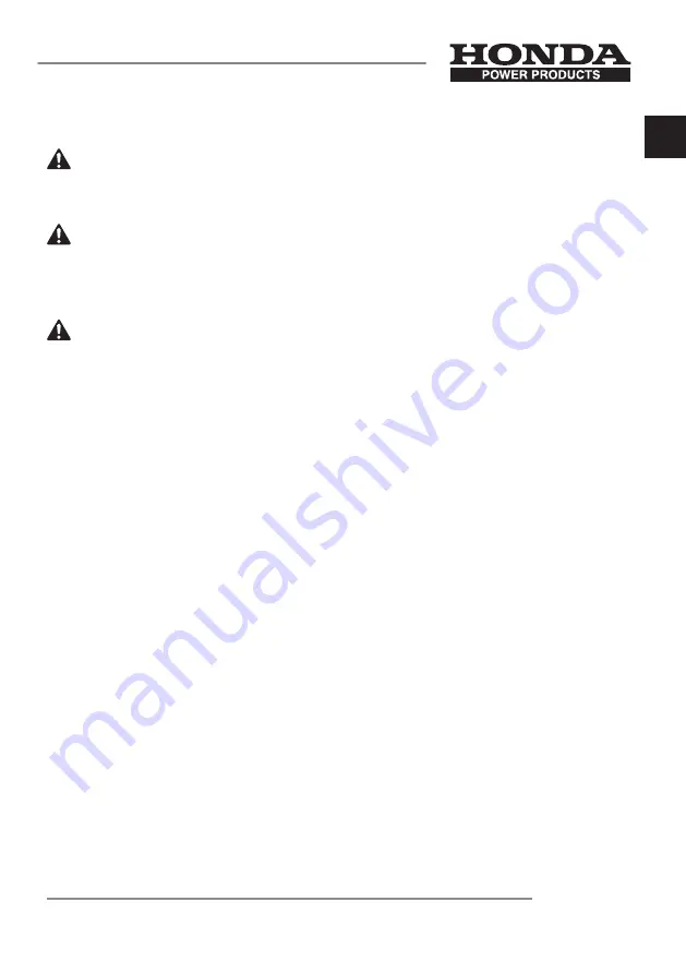 Honda Power Products HHHE61LE Owner'S Manual Download Page 15