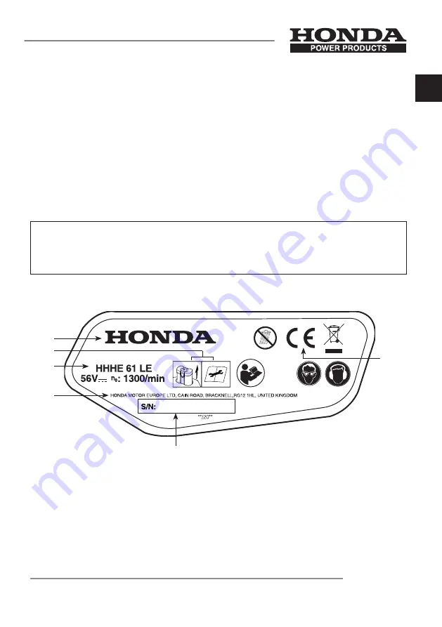 Honda Power Products HHHE61LE Owner'S Manual Download Page 43