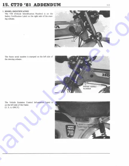 Honda 1969 CT 70 Workshop Download Page 115