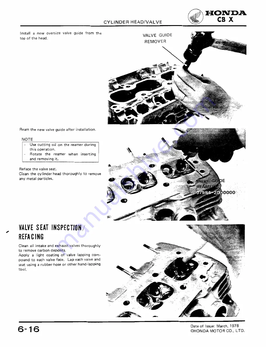 Honda 1979 CBX Shop Manual Download Page 100