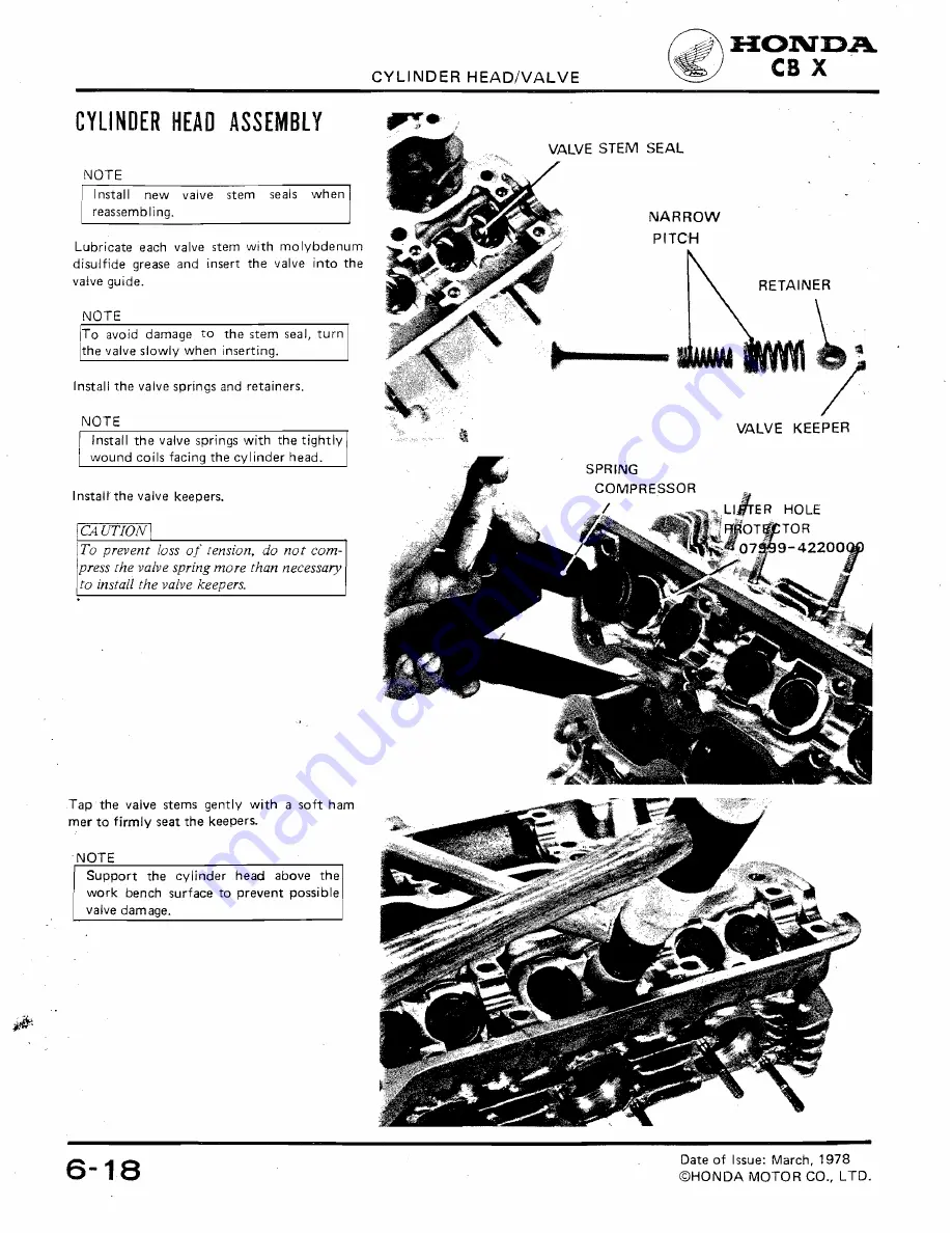 Honda 1979 CBX Shop Manual Download Page 102