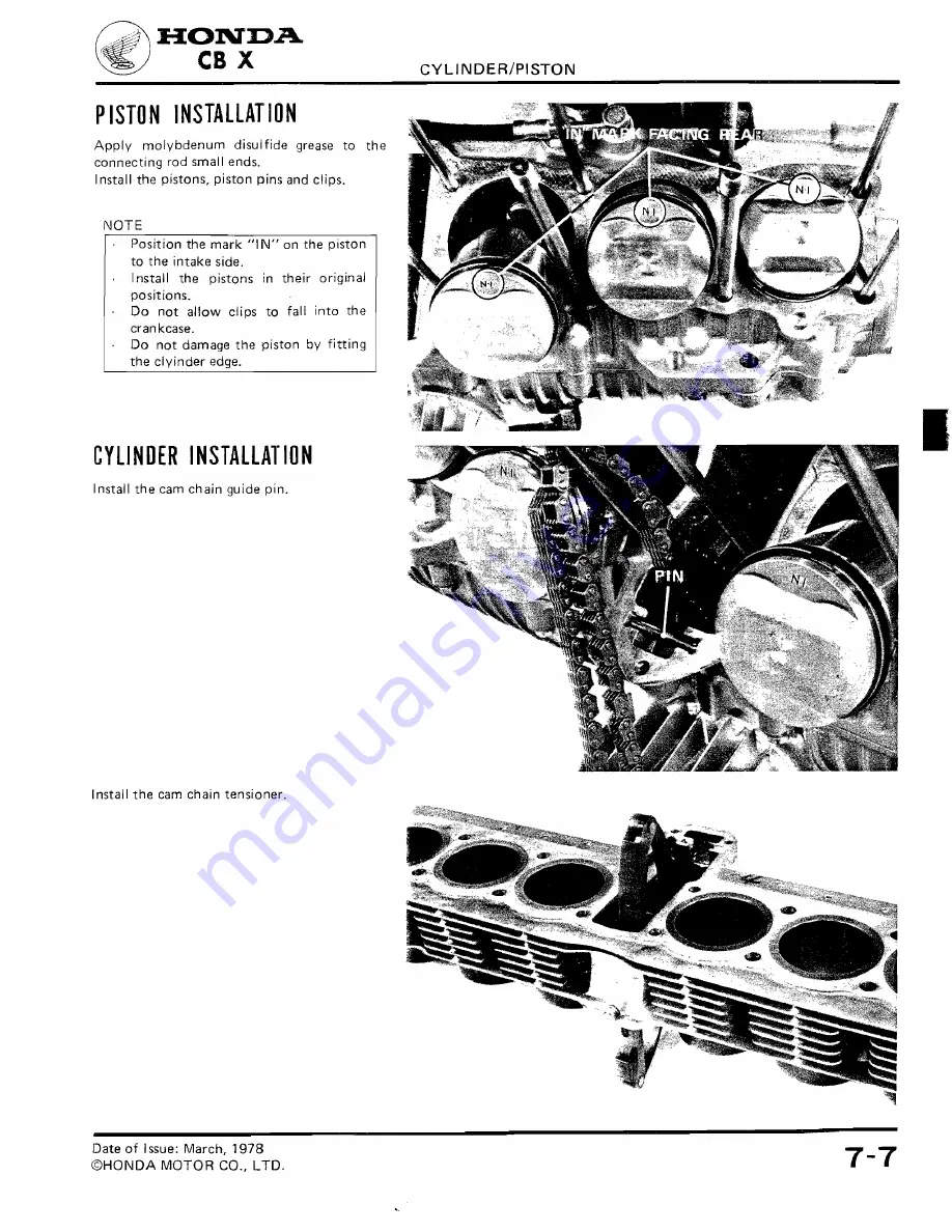 Honda 1979 CBX Скачать руководство пользователя страница 117