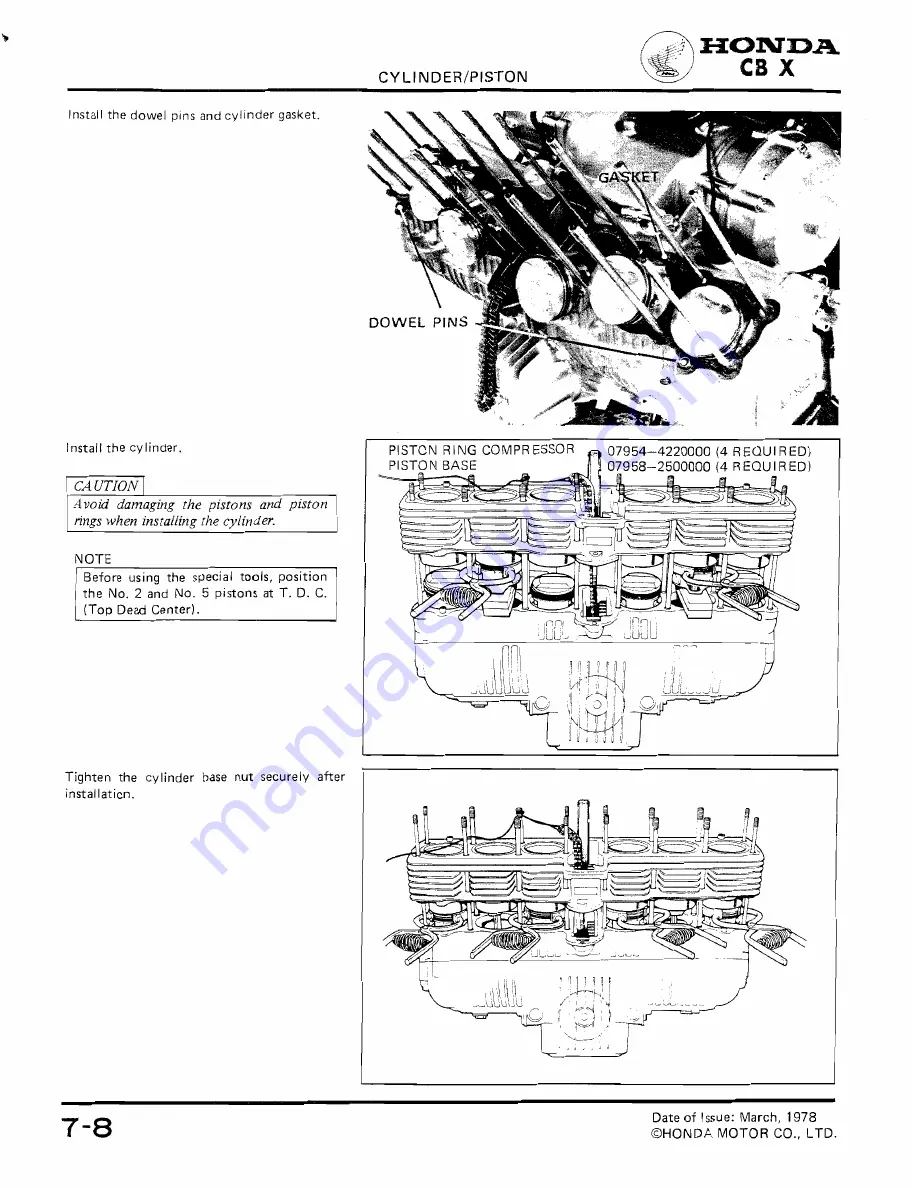 Honda 1979 CBX Shop Manual Download Page 118