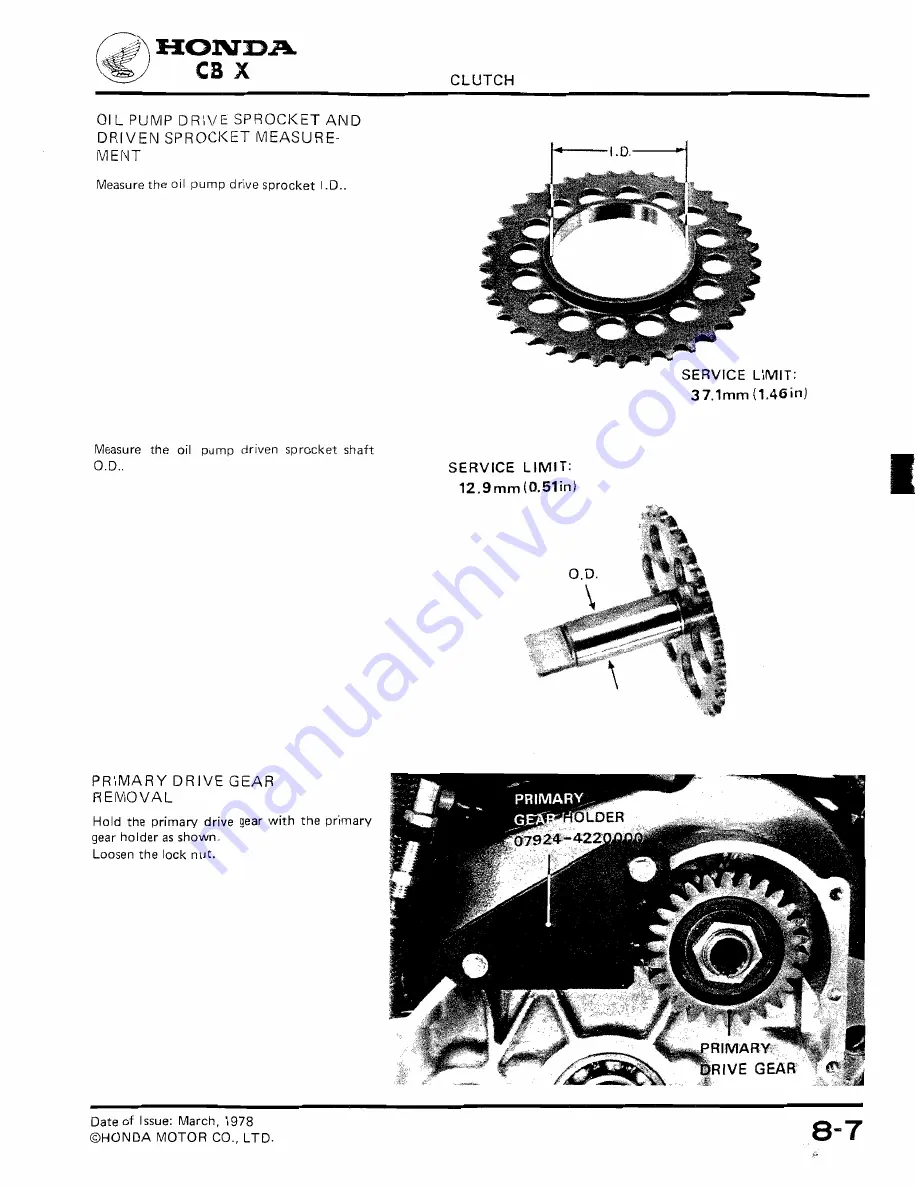 Honda 1979 CBX Shop Manual Download Page 127