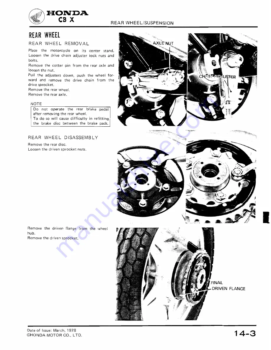 Honda 1979 CBX Shop Manual Download Page 217