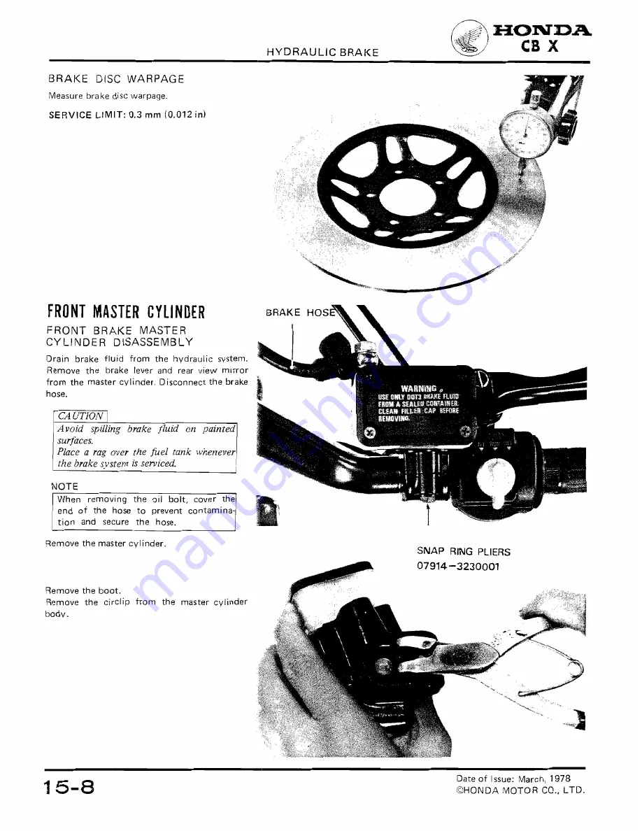 Honda 1979 CBX Shop Manual Download Page 234