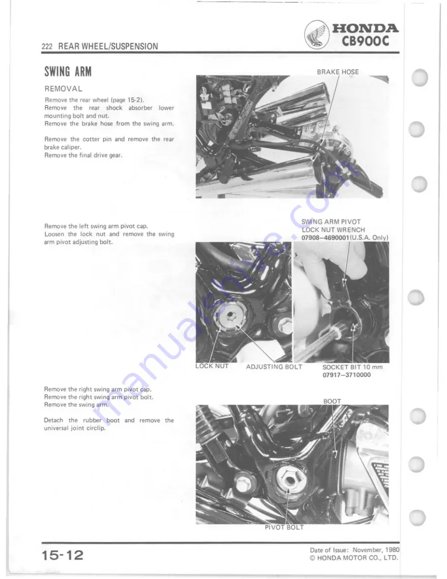 Honda 1980 CB900C Shop Manual Download Page 223