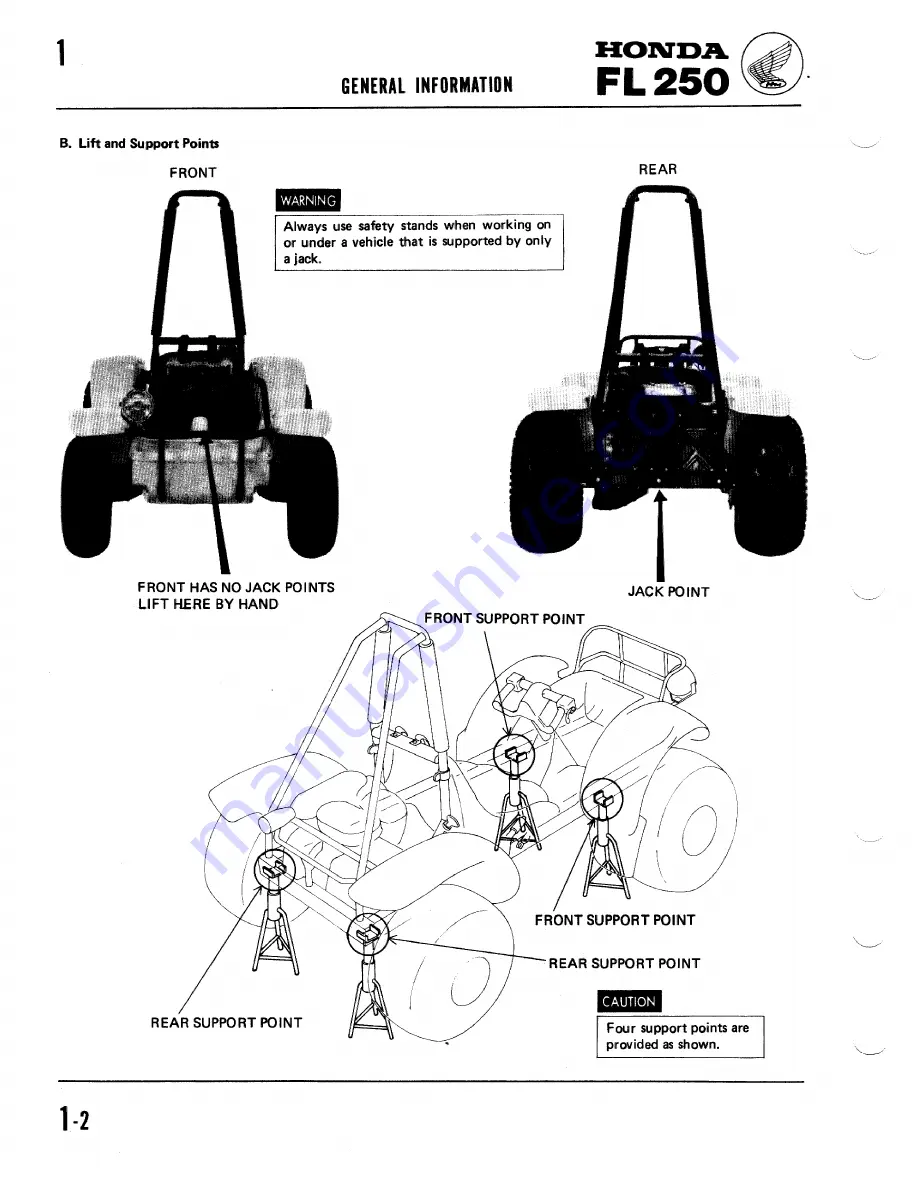 Honda 1981 Odyssey FL250 Shop Manual Download Page 6