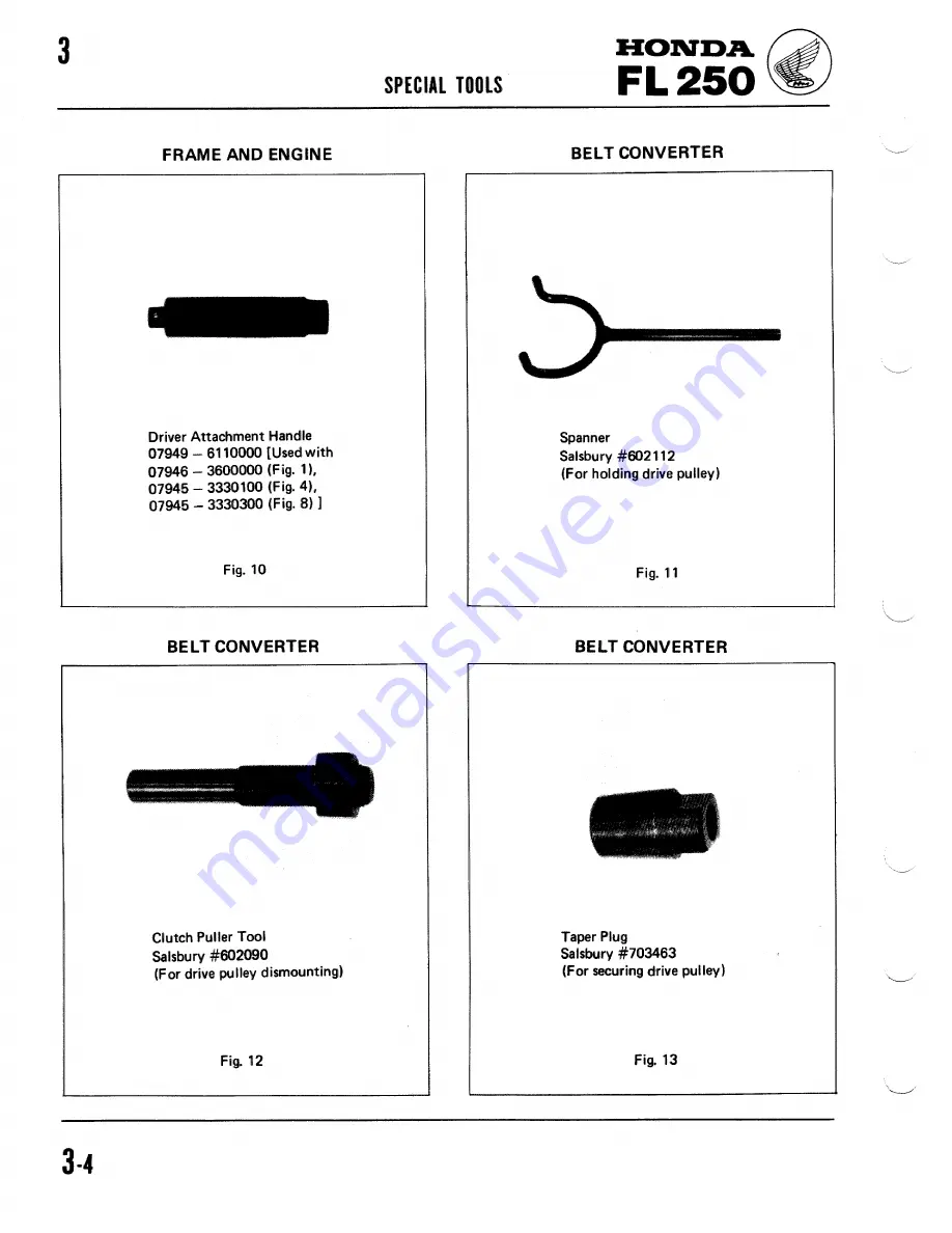 Honda 1981 Odyssey FL250 Shop Manual Download Page 12