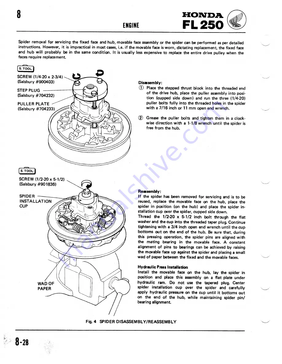 Honda 1981 Odyssey FL250 Shop Manual Download Page 56