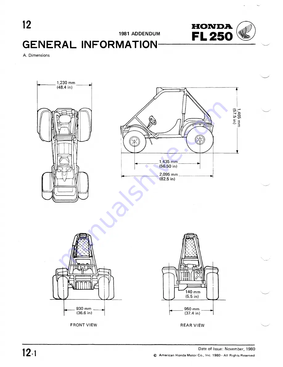 Honda 1981 Odyssey FL250 Shop Manual Download Page 106