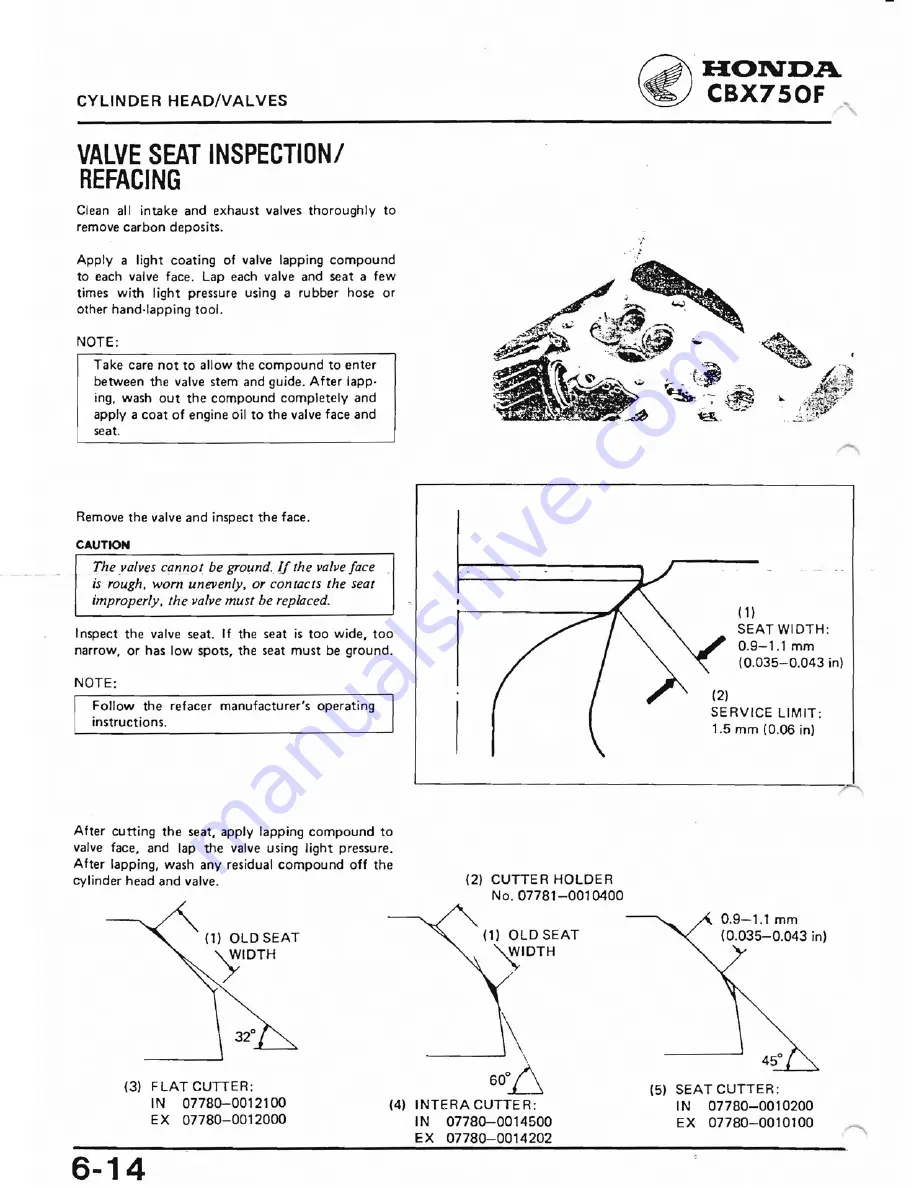 Honda 1984 CBX750F Workshop Manual Download Page 90