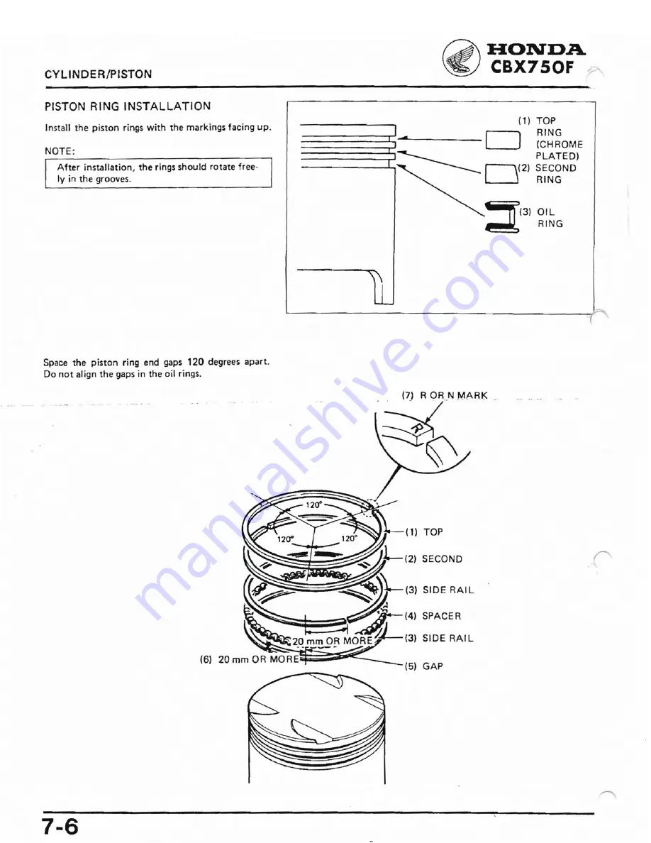 Honda 1984 CBX750F Workshop Manual Download Page 106