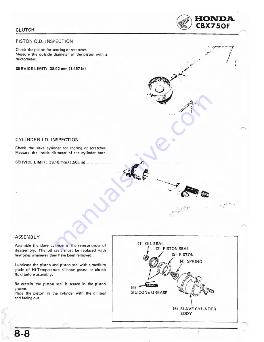 Honda 1984 CBX750F Workshop Manual Download Page 118