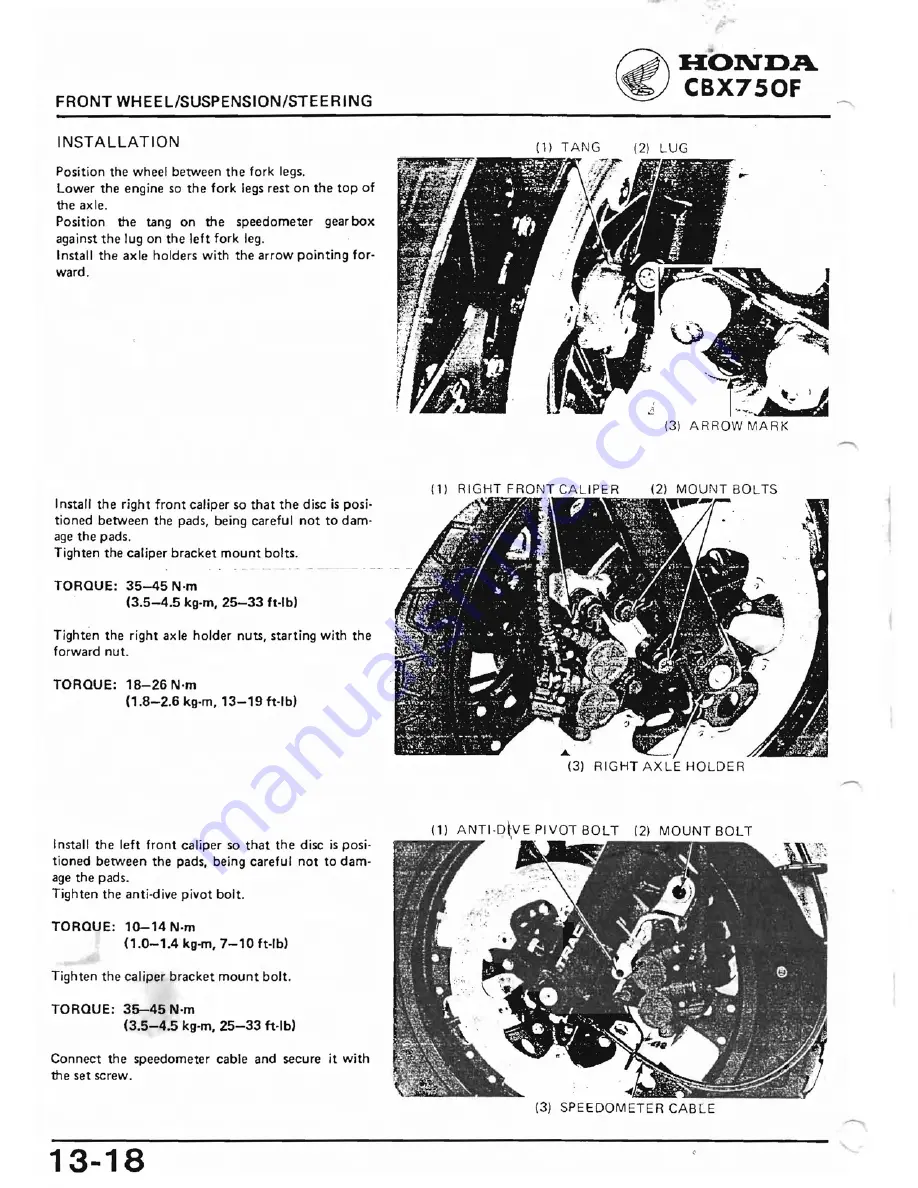 Honda 1984 CBX750F Workshop Manual Download Page 198