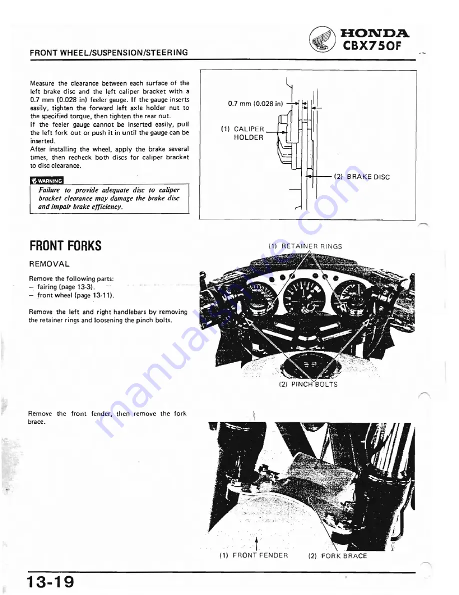 Honda 1984 CBX750F Скачать руководство пользователя страница 199