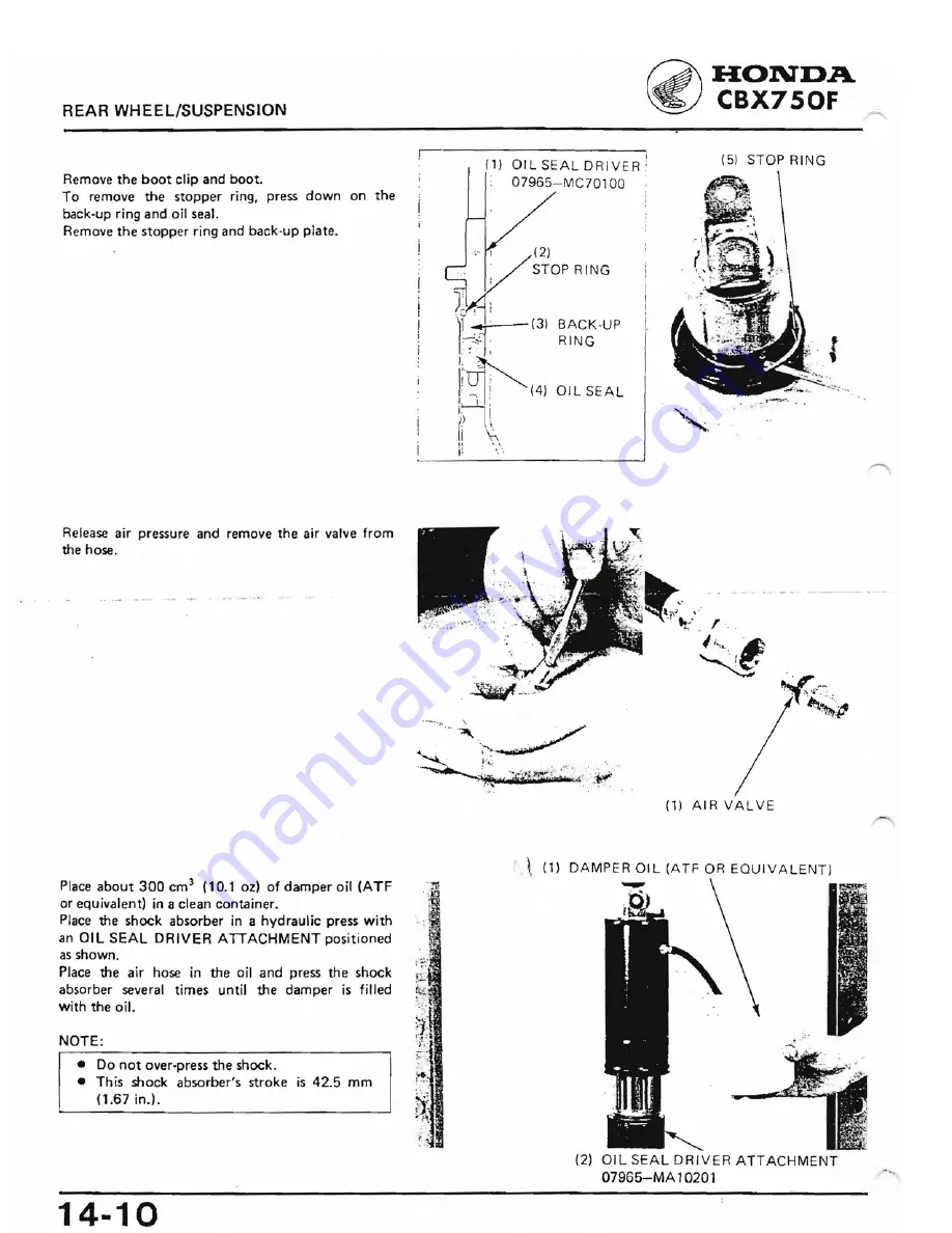 Honda 1984 CBX750F Workshop Manual Download Page 231