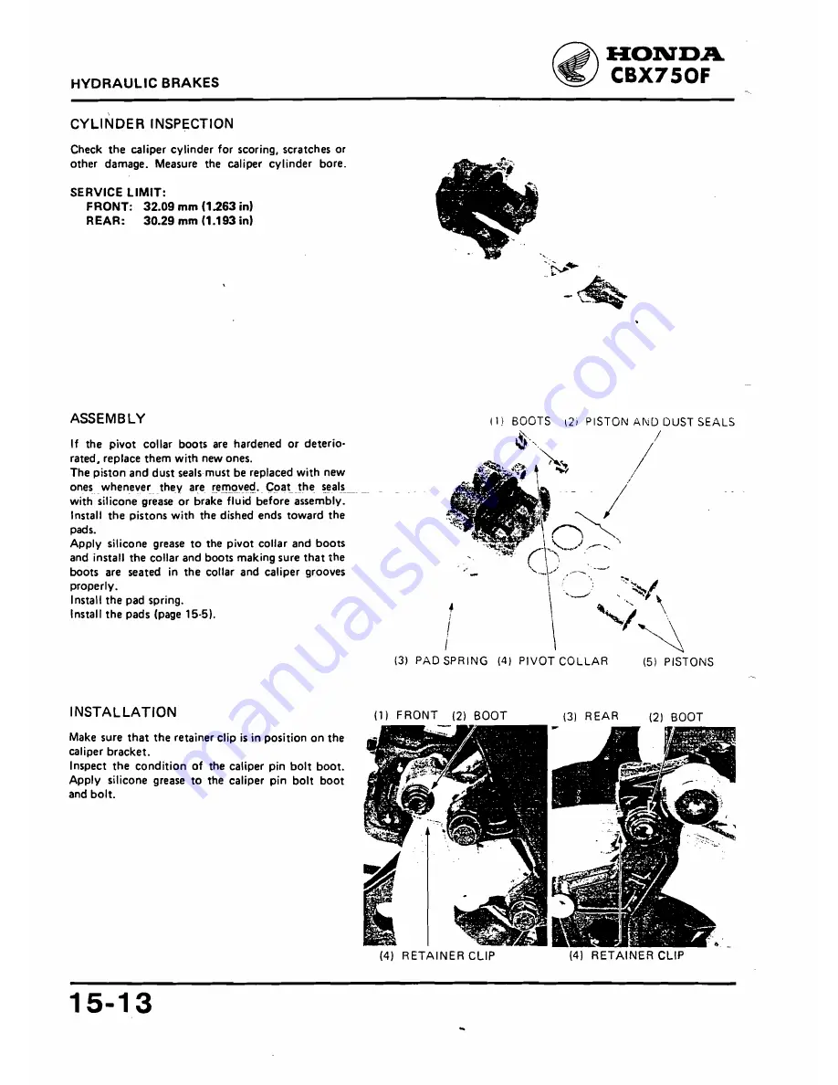 Honda 1984 CBX750F Workshop Manual Download Page 257