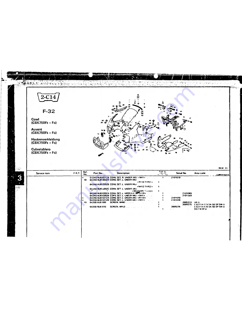 Honda 1984 CBX750F Скачать руководство пользователя страница 345