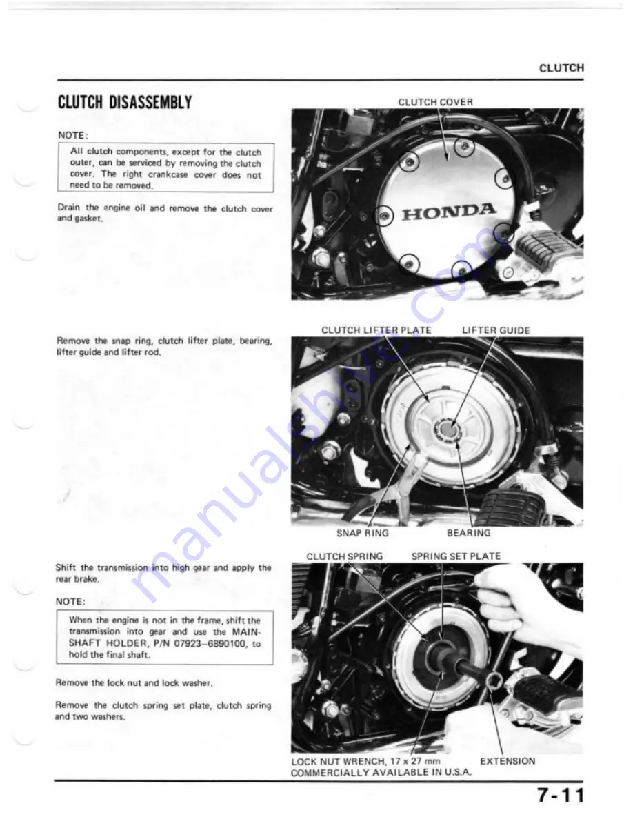 Honda 1984 Shadow VT700C Скачать руководство пользователя страница 100