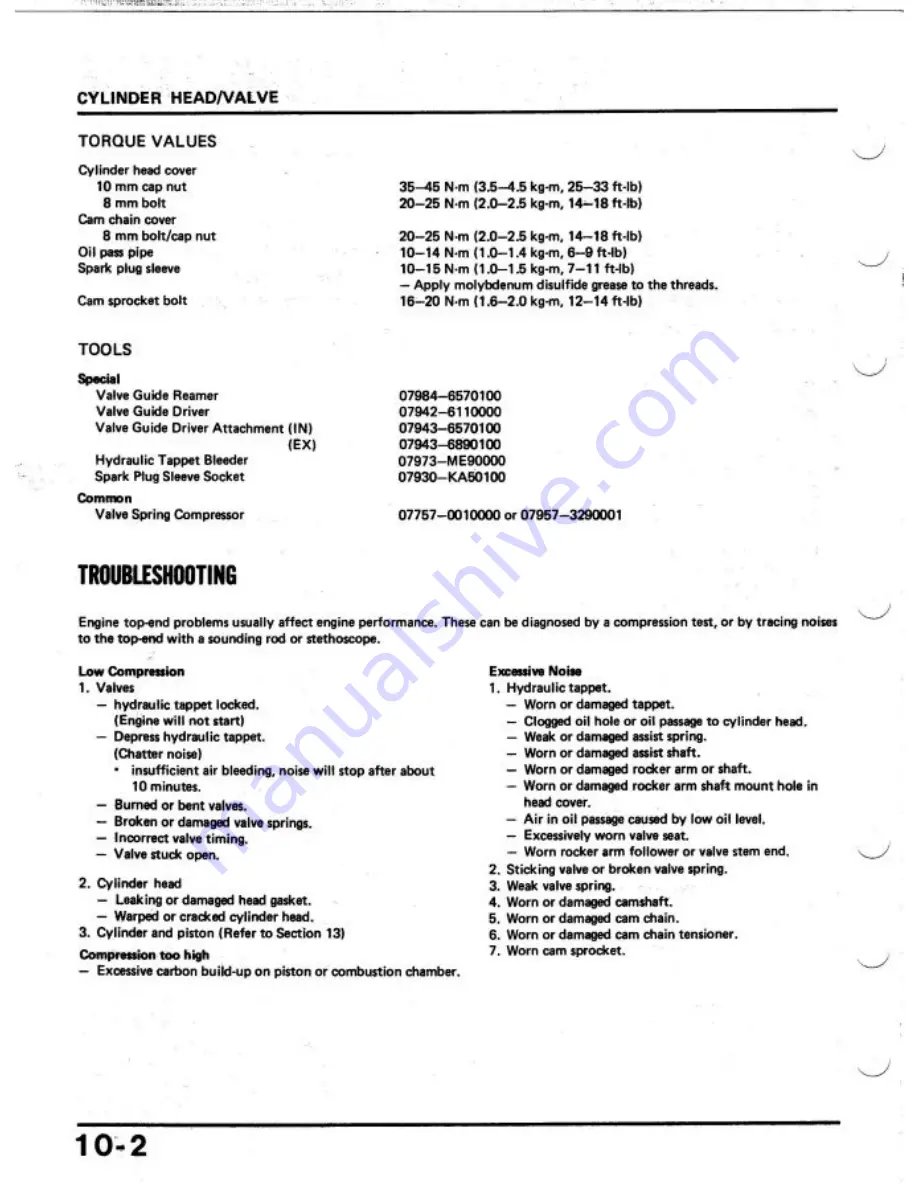 Honda 1984 Shadow VT700C Shop Manual Download Page 129