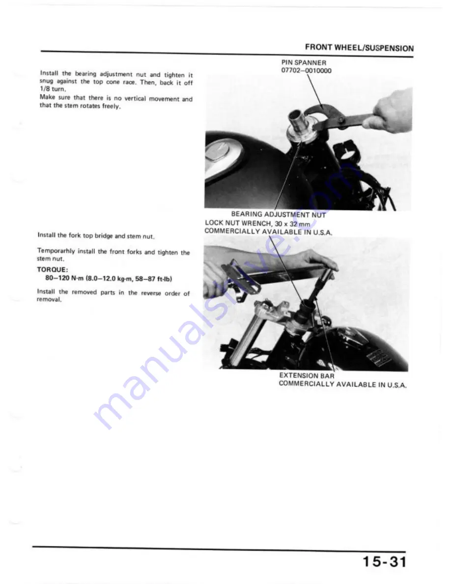 Honda 1984 Shadow VT700C Shop Manual Download Page 260