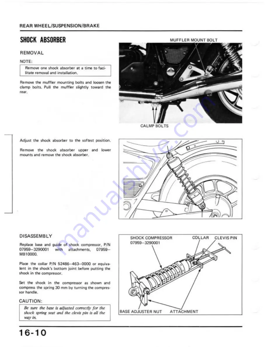 Honda 1984 Shadow VT700C Скачать руководство пользователя страница 271