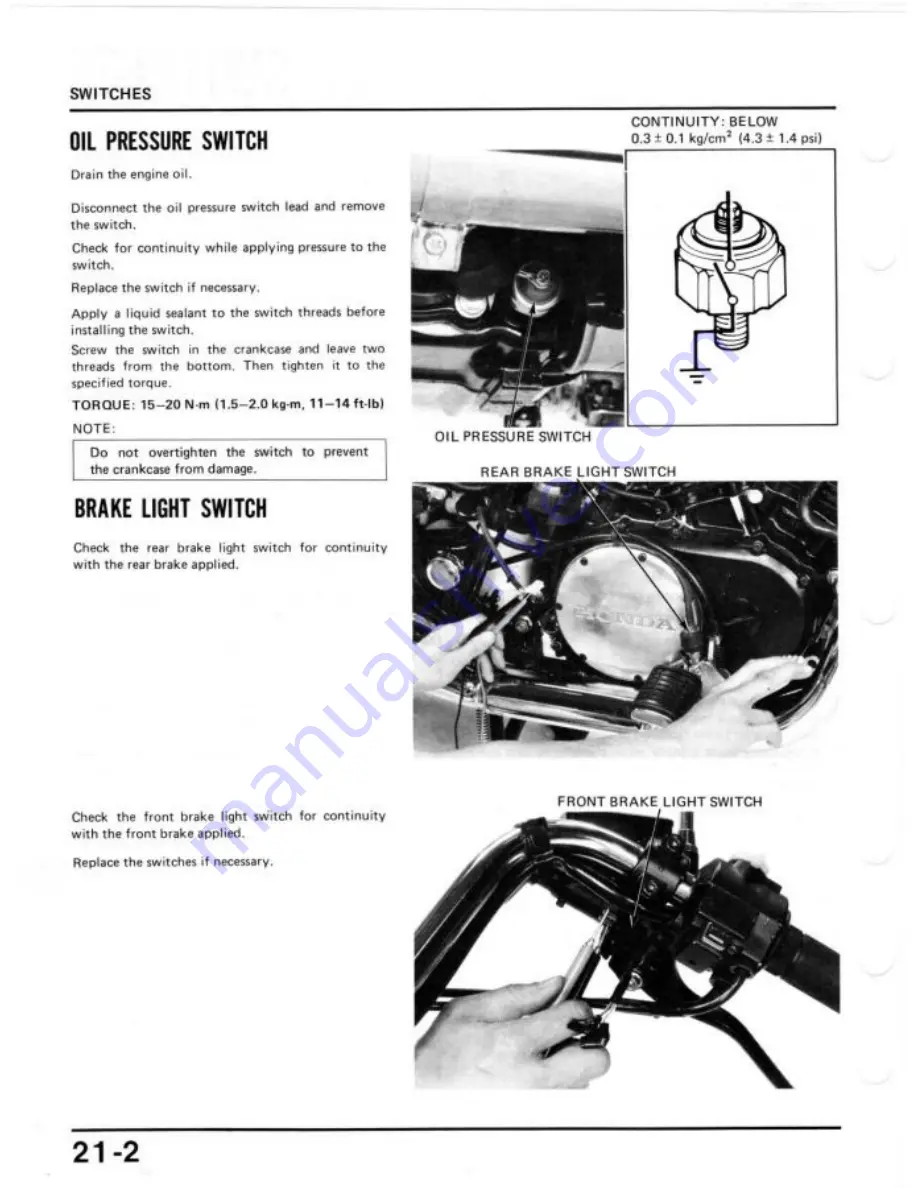 Honda 1984 Shadow VT700C Shop Manual Download Page 311