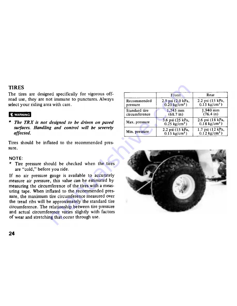 Honda 1984 TRX 200 Скачать руководство пользователя страница 28